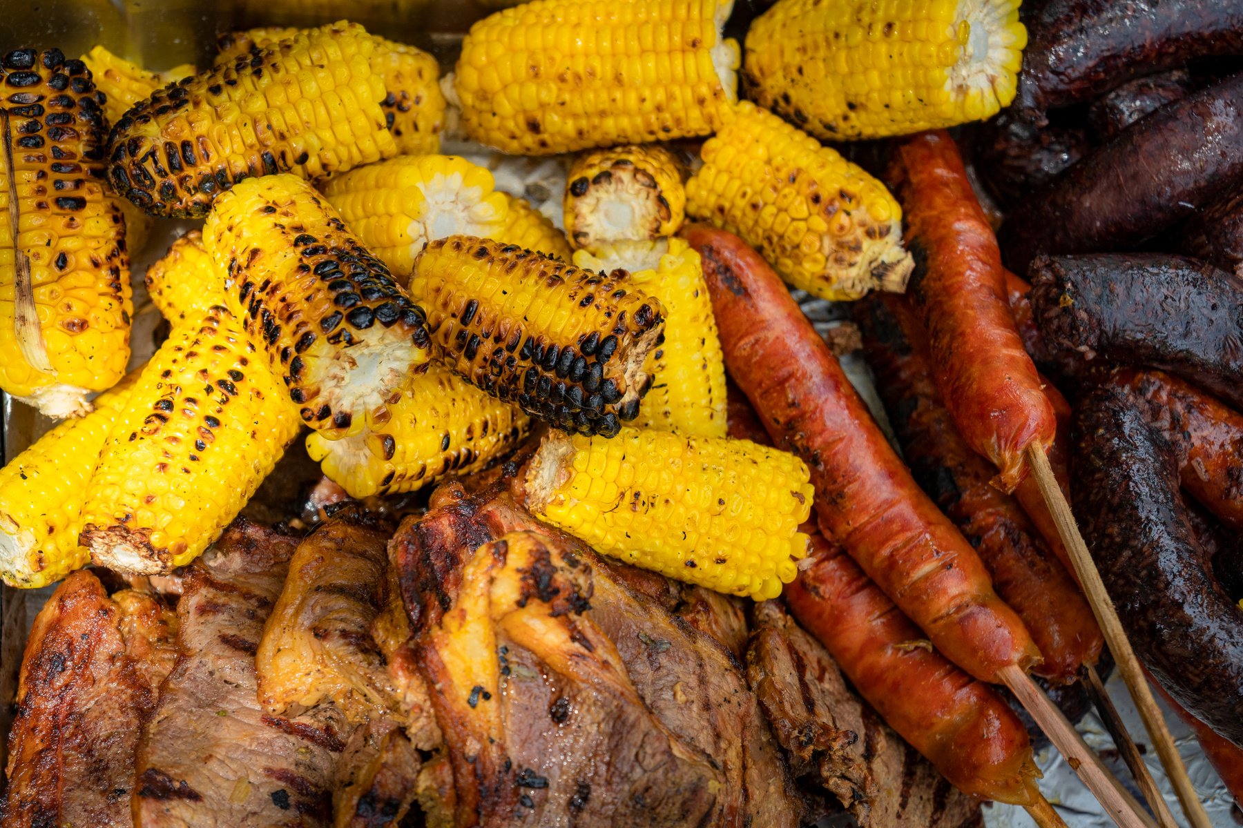 Colombian barbecue, typical Colombian food- close-up image